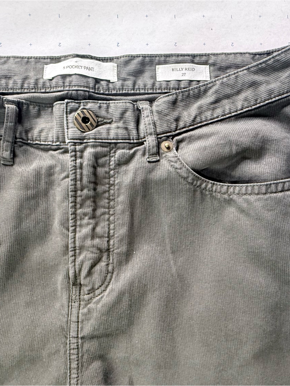 Billy Reid 5-Pocket Pants in Light Gray